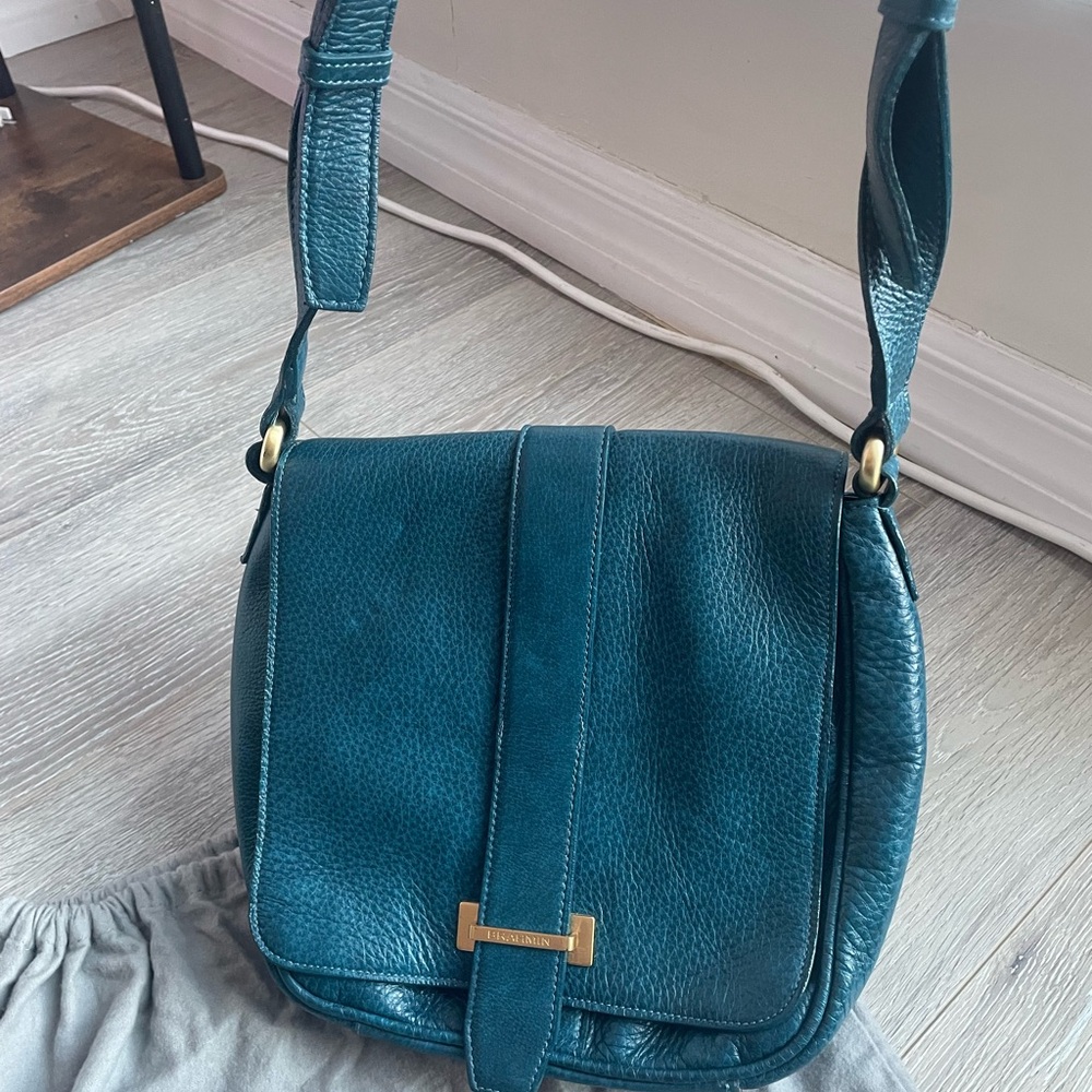 Brahmin Real Leather Teal Crossbody Bag - Picture 7 of 12